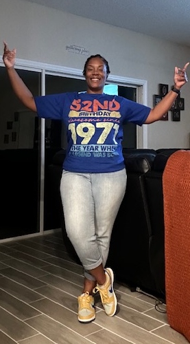 Myra before her Blissful Wellness weight loss program